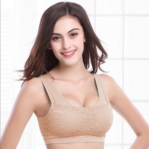 Lace Bra Breathable Widened Shoulder Straps in M
